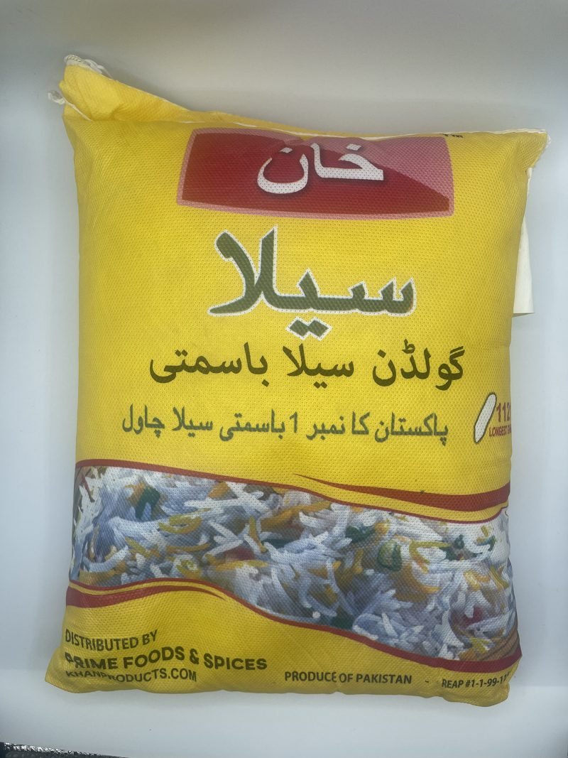 Khan Sela Golden Basmati Rice 10lb
