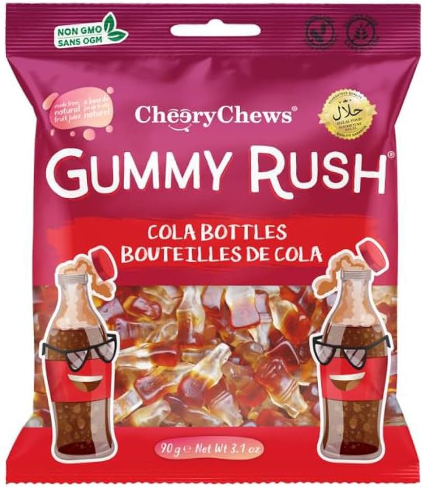 Cherry Chews Gummy Rush Cola Bottles