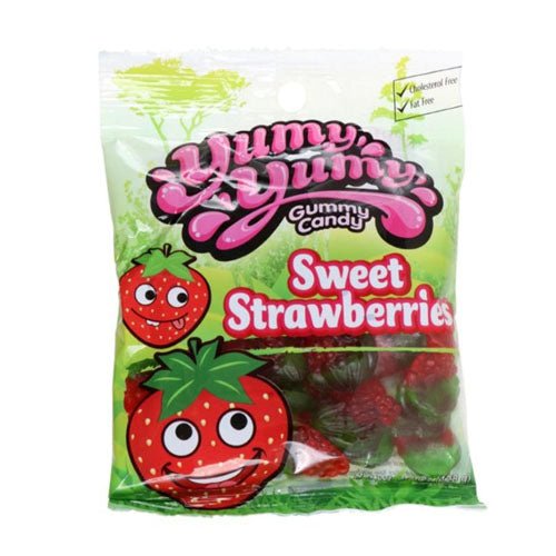 yummy gummy sweet strawberries