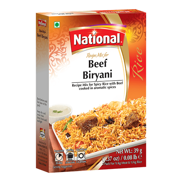 national beef biryani 39g