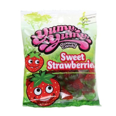 yummy gummy sweet strawberries