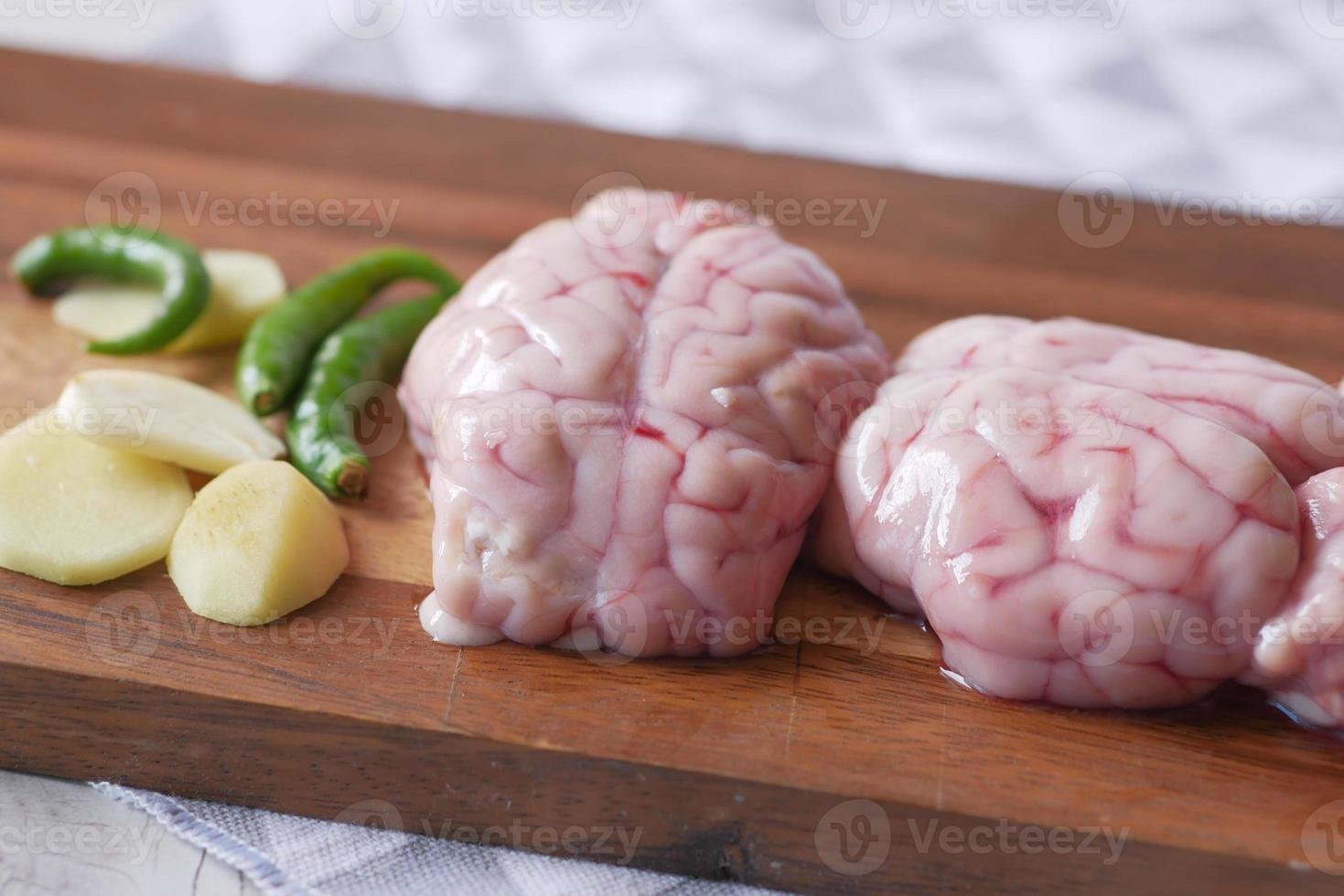fresh goat brain