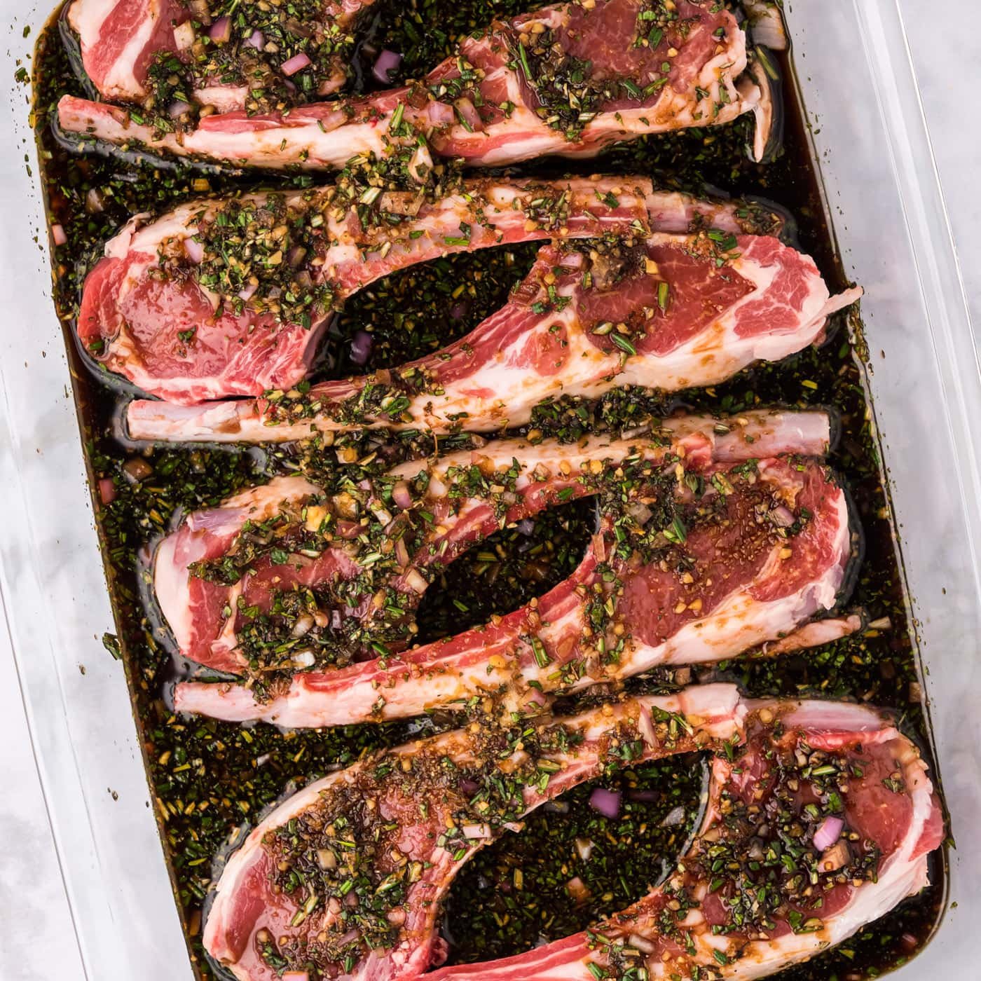 marinated lamb chops