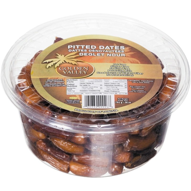 g.v. pitted dates in tub 284g