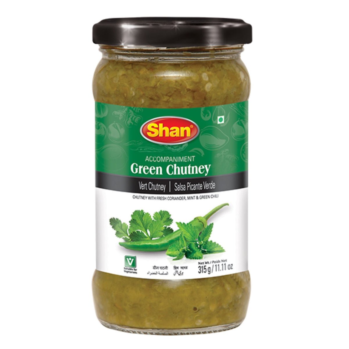 shan green chutney 315g